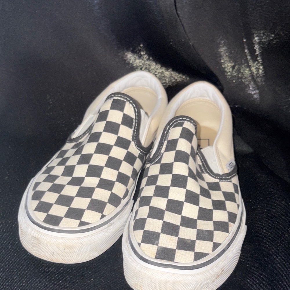 Vans Black & White Checkered Slip-On Sneakers